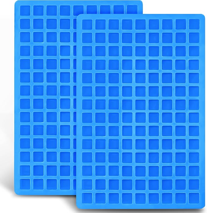 Anaeat 126-Cavity Square Silicone Candy Mold, 2 Pack Non-stick Mini Silicone by Anaeat