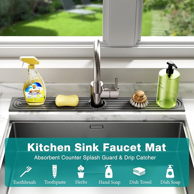 Stone Faucet Mat for Kitchen Sink - Image 6