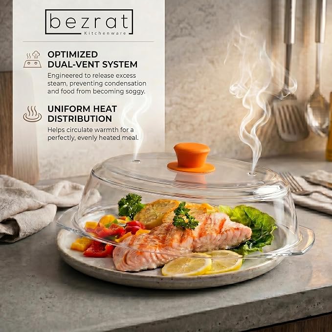 Bezrat Microwave Tall Glass Plate Cover - Image 6