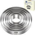 M JNGMEI 6 Pieces Stainless Steel Cookie Cutter Set 2'' by MJINGMEI