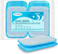 HOMEXCEL 12 Pack Scrub & Wipe Cloths, Scrub Sponges by HOMEXCEL
