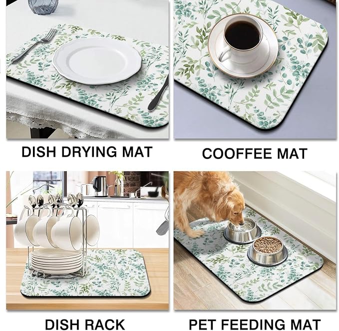 Dish Drying Mat for Kitchen Counter 2 Pack - Image 6
