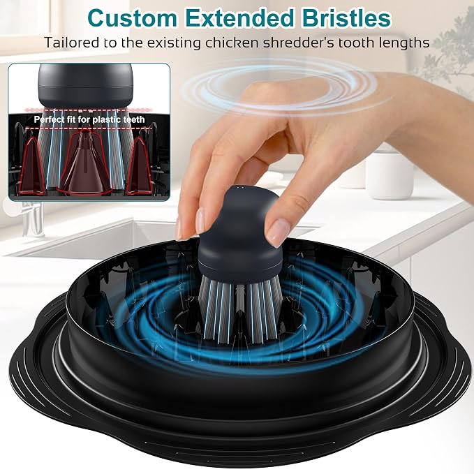 Mini Dish Brush for Cleaning Chicken Shredder, Palm Brush Dish Scrubber - Image 3