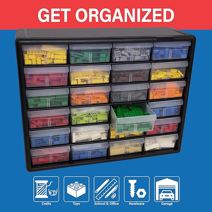Akro-Mils 24-Drawer Plastic Drawer Storage Cabinet - Image 4