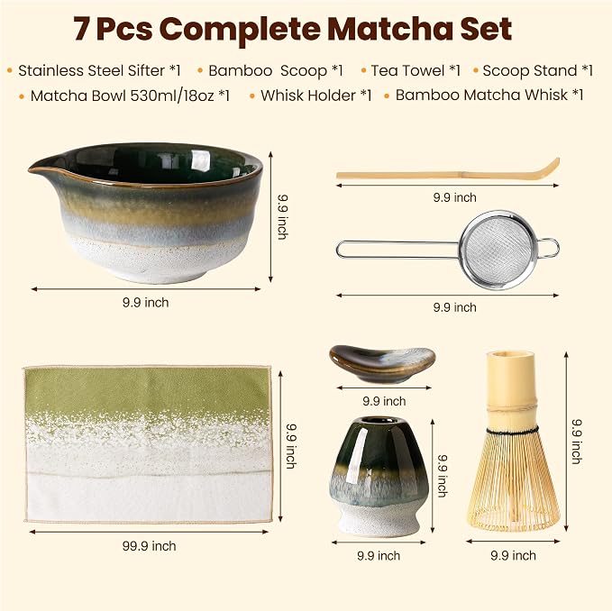 Matcha Whisk Set, Ceramic Matcha Kit Desert Style, Matcha Whisk and Bowl - Image 2