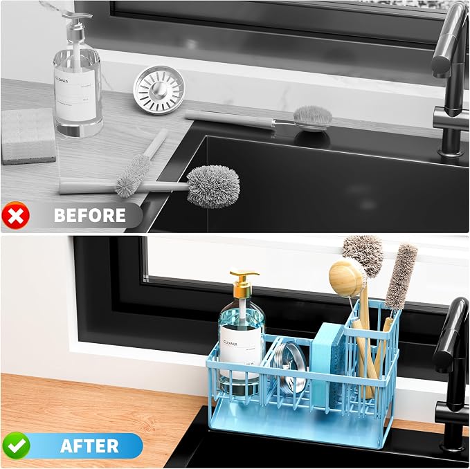 Cisily Blue Kitchen Sink Caddy Organzier - Image 6