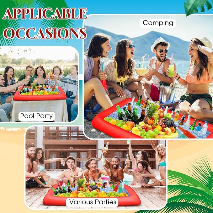 Leitee 3 Pcs Inflatable Serving Bar Kit Includes Salad Buffet Tray - Image 5