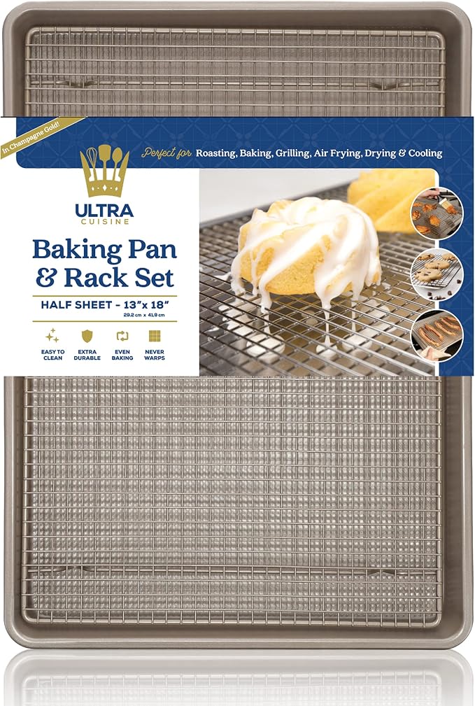 Ultra Cuisine Wire Rack Baking Sheet Pan Set by UltraCuisine