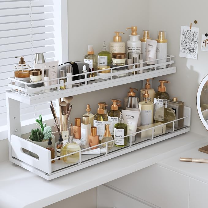 Under Sink Organizer Upgrade To Professional Rails, 2-Tier Dual Pull Out - Image 9