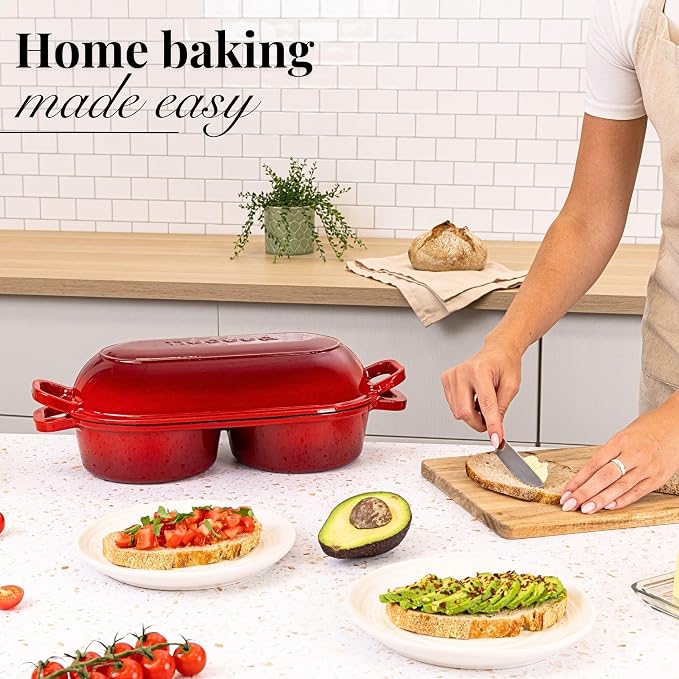 Dutch Oven For Sourdough Bread Baking – Enamelled Cast Iron Bread Loaf Pot – - Image 8