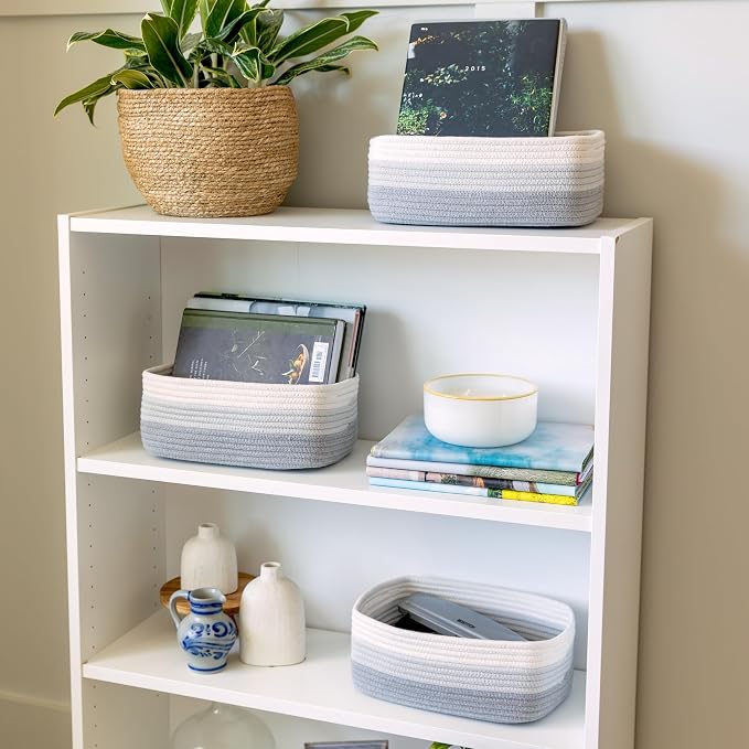 NaturalCozy 11.8"x8"x4.5” Rectangle Storage Baskets - Image 3