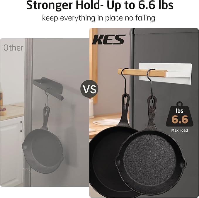 KES Magnetic Paper Towel Holder, Wood & Metal Paper Towel Roll Holder, - Image 4
