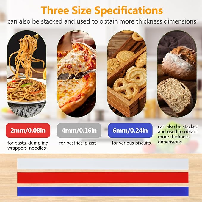 6Pcs Silicone Rolling Pin Guides - Image 4