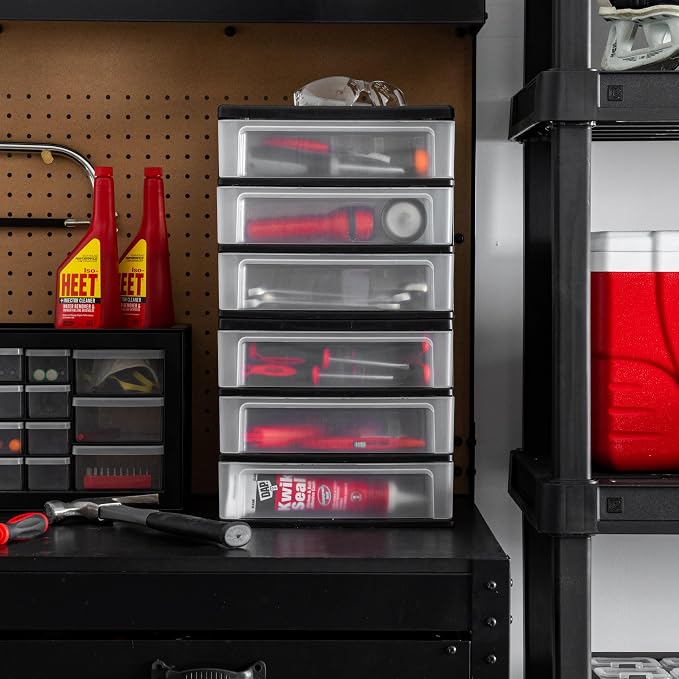 IRIS USA Plastic Stacking Desk Top 3-Drawer Storage Organizer, - Image 5