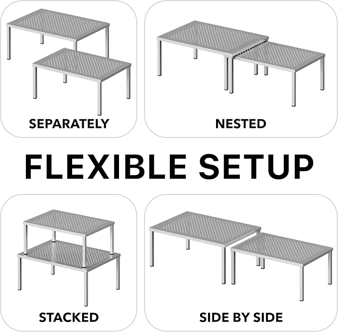 Simple Houseware Expandable Stackable Cabinet and Counter Shelf Organizer - Image 6