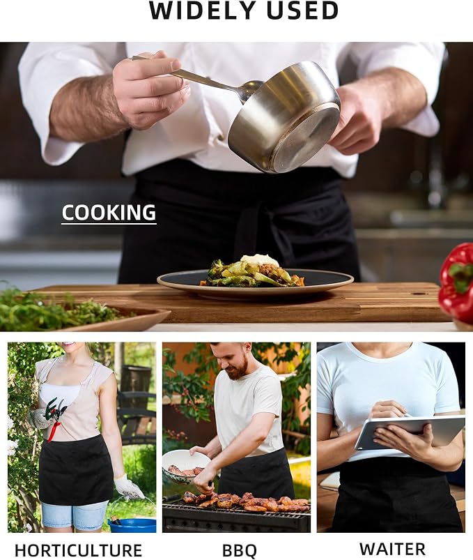 Xeoxarel Aprons with 4 Pockets 23.5'' X 11.5'' - Image 3