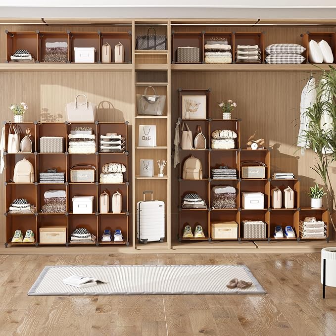 AWTATOS Cube Storage Organizer, Storage Cubes Shelves Bookshelf, 12 Cube Closet - Image 7