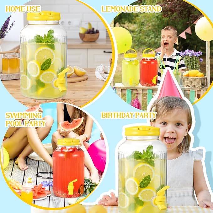 SiliFine 2 Pieces 1 Gallon Plastic Beverage Dispenser - Image 8