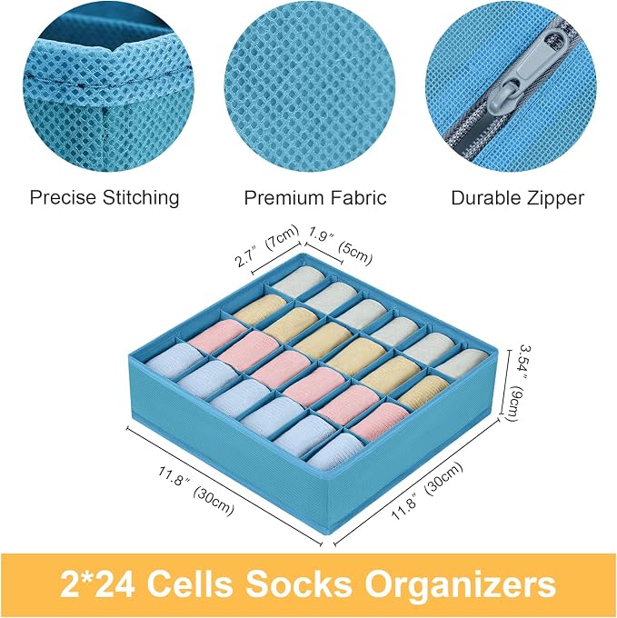 Joyoldelf Sock Organizer Drawer Organizer - Image 2