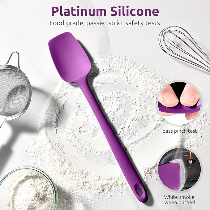 U-Taste Extra-Long 600ºF Heat Resistant Spatula Spoon: 14" Silicone Spoonula - Image 3