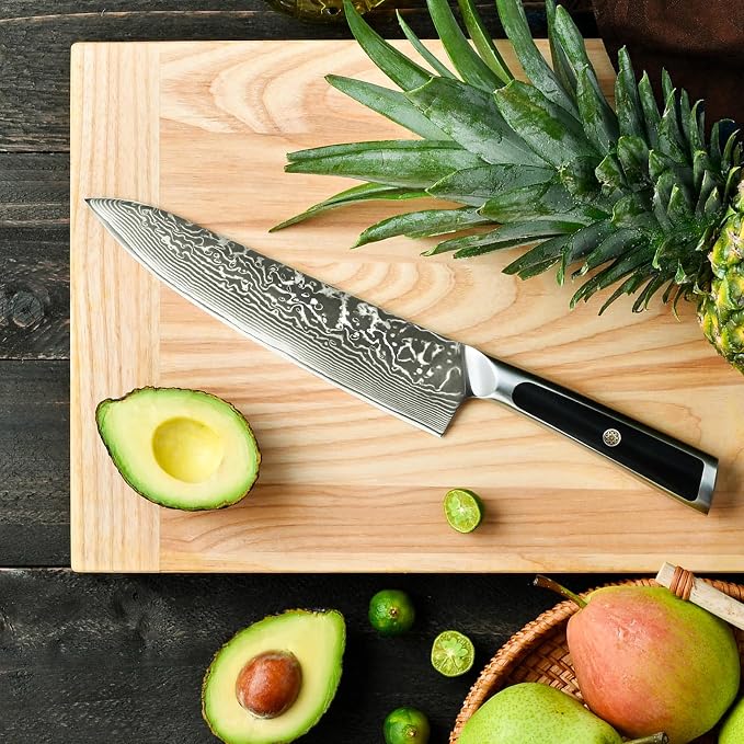 Sunnecko 8 Inch Japanese Damascus Chef Knife - Image 6