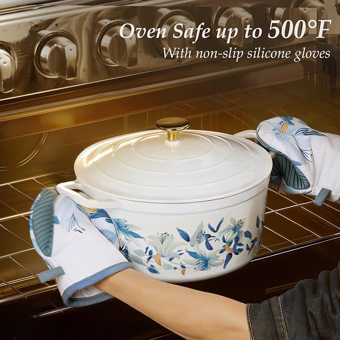CAROTE 7QT Cast Iron Dutch Oven Pot - Image 4