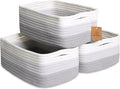 NaturalCozy 11.8"x8"x4.5” Rectangle Storage Baskets by NaturalCozy
