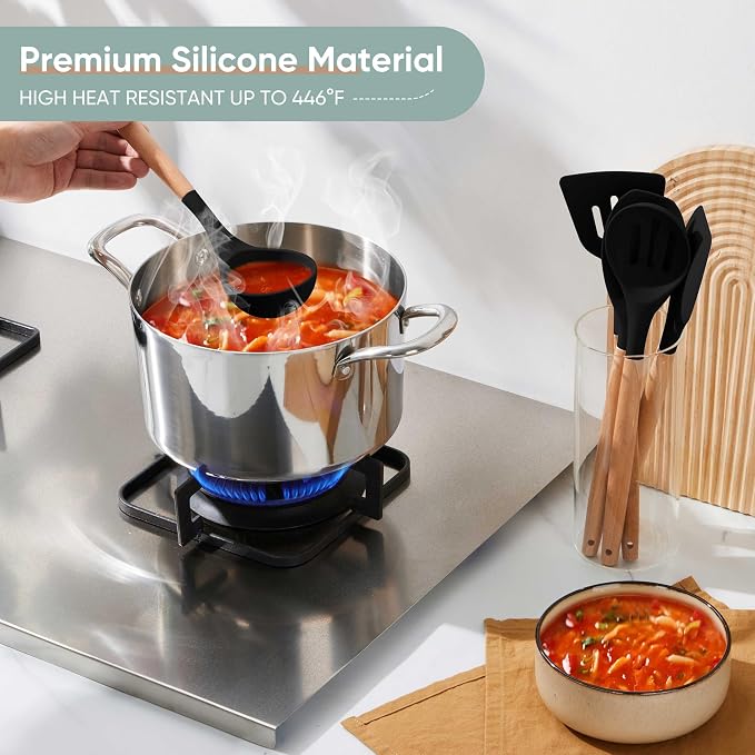 Herogo 5-Piece Cooking Utensils Set, Silicone Kitchen Utensils Set - Image 7