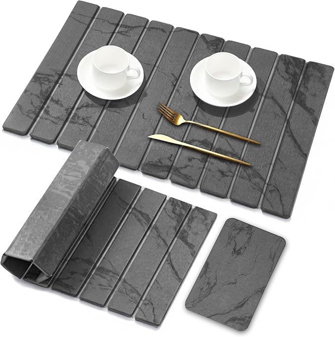 Large Stone Dish Drying Mat for Kitchen Counter, Quick Dry Stones Dishes Mats by Dropereum