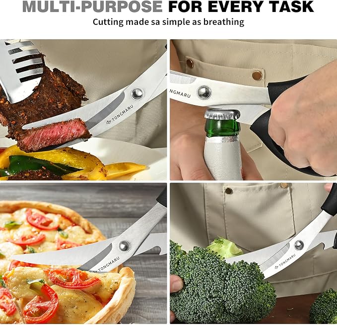 Heavy Duty BBQ Shears, Super Sharp All Purpose Kitchen Poultry Shears, Korean - Image 3