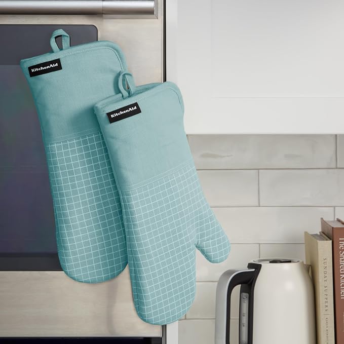 KITCHENAID Gourmet Series Gridlines Oven Mitts 2-Pack Set, Heat Resistant up to - Image 5