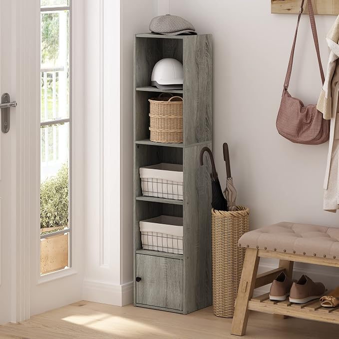 Furinno LUDER Book Shelf, 5-Tier Modern Bookshelf, Bookcase - Image 4