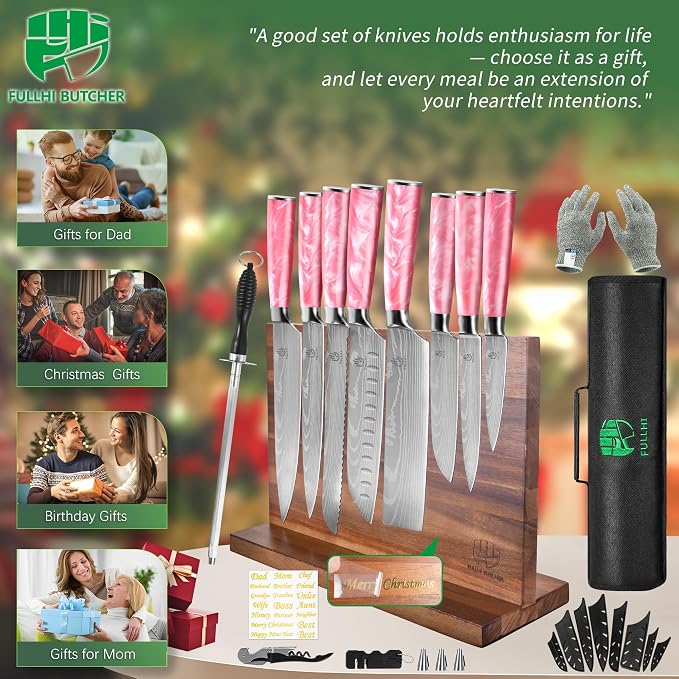 FULLHI 15pcs Japanese Knife Set - Image 3