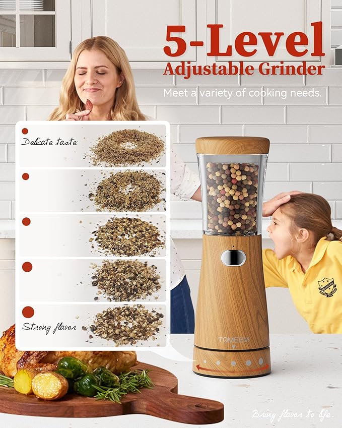 Electric Salt and Pepper Grinder Set - Image 2