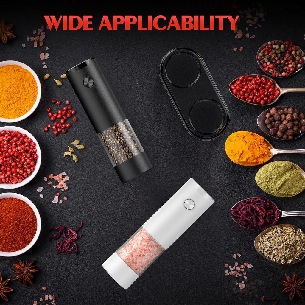 Electric Salt and Pepper Grinder Set Automatic Grinder for Kitchen