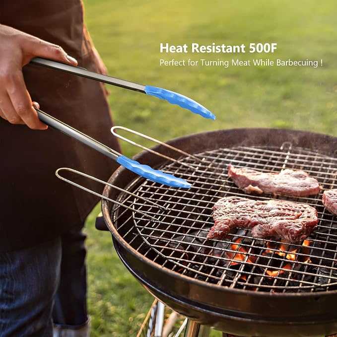 Silicone Spatulas Set Turners Tongs Cooking Utensils Set High Heat Resistant - Image 5