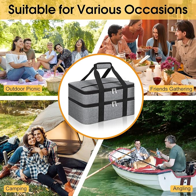 Double Insulated Casserole Carrier, Portable Casserole Carrier - Image 5