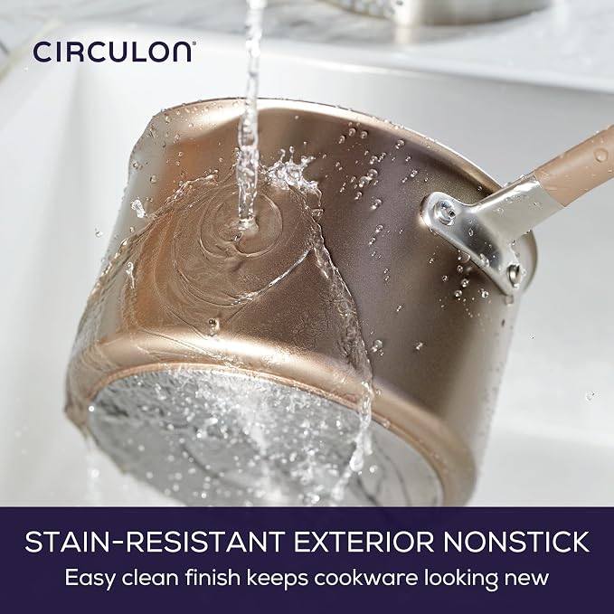 Circulon Premier Professional Hard Anodized Nonstick Cookware Induction Pots - Image 6