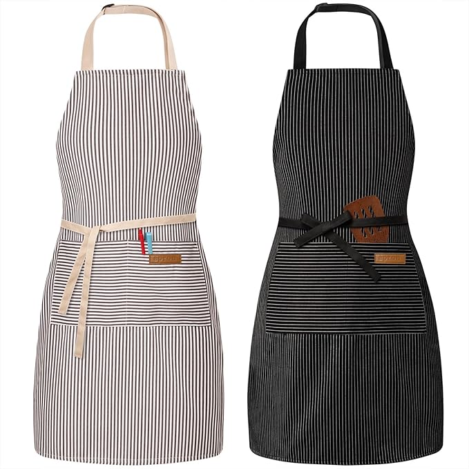 BeLuyi 2 Pack Adjustable Bib Apron by BELUYI