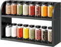 ROMGUAR CRAFT 2 Tier Bamboo Spice Rack, Countertop or Wall Mounting Wood Spice by ROMGUAR+CRAFT