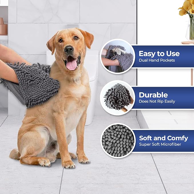 Muddy Mat Doggy Dryer, Highly Absorbent Microfiber Washable Dog Shammy Quick - Image 4