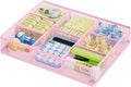 Marbrasse Pink Desk Drawer Organizer, Metal Mesh Drawer Organizer Tray by Marbrasse