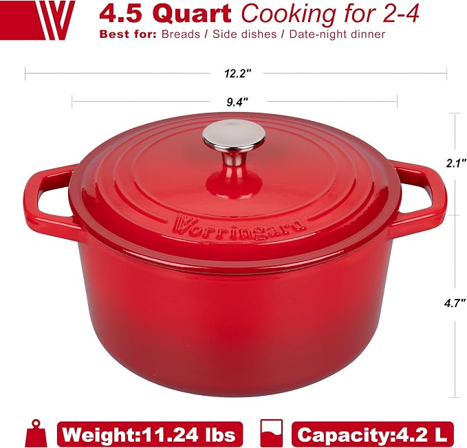 VORRINGARD Enameled Cast Iron Dutch Oven Pot - Image 2