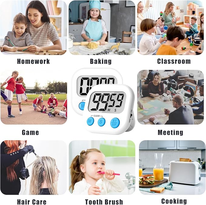 ZILLEEN Classroom Timer for Kids Teachers 6 Pack Digital Timers - Image 5