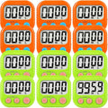 12 Pack Digital Kitchen Timer Small Classroom Timers by VOULOIR