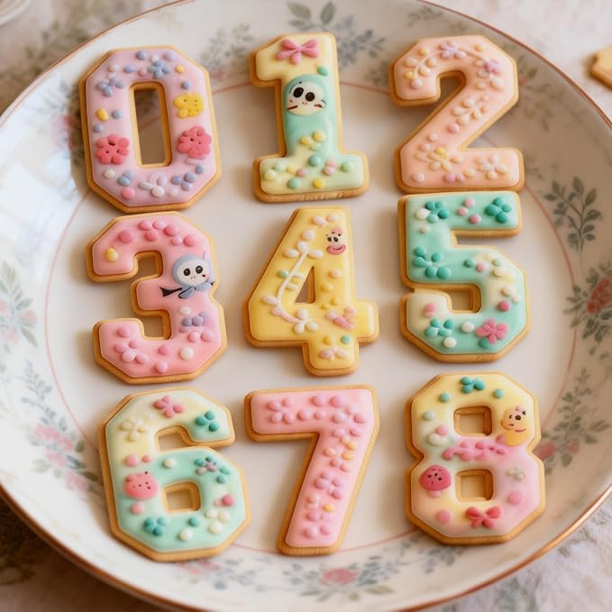 Number Cookie Cutters Set 3 Inch - Image 6