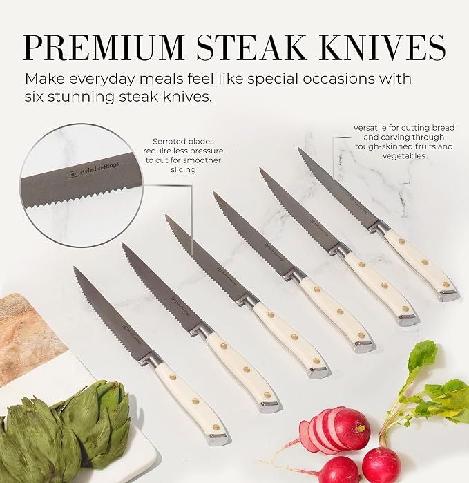 Styled Settings White Knife Set - Image 8