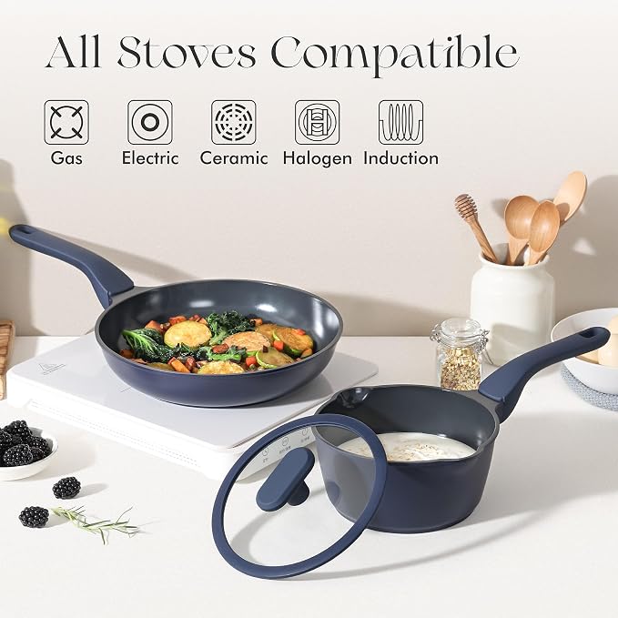 PRICUSIS Nonstick Frying Pan, 8/10/12 Inch Skillet - Image 8