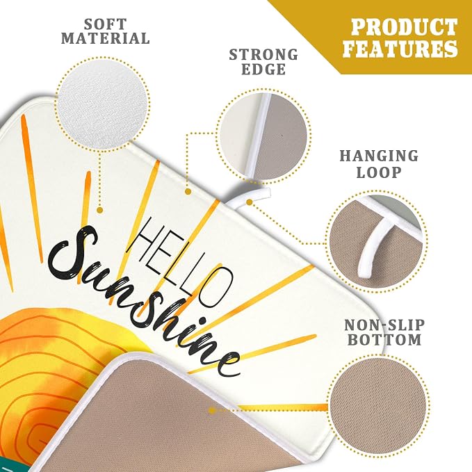 Summer Seaside Sunset over Sea Dish Drying Mat - Image 4