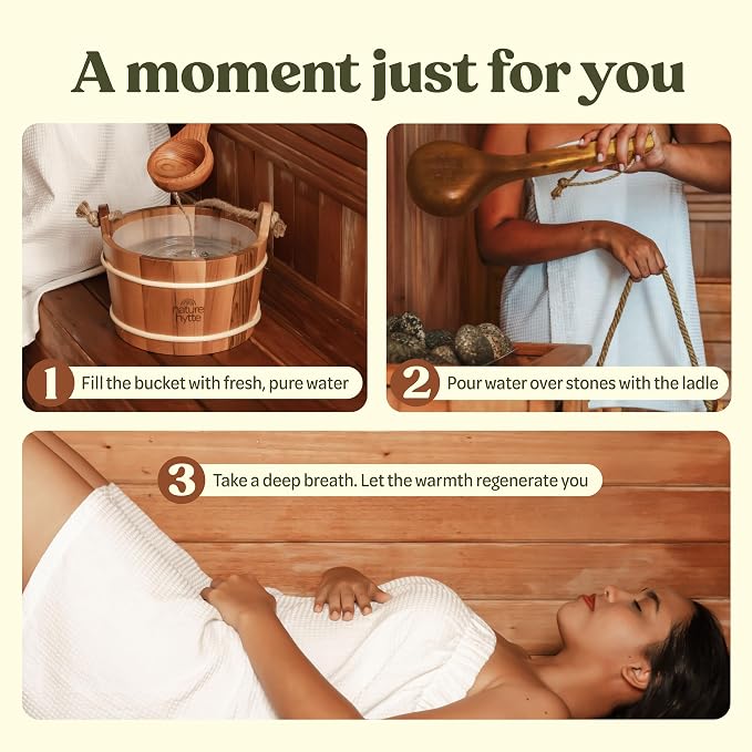 Red Cedar Sauna Bucket and Ladle Set 6L - Image 5